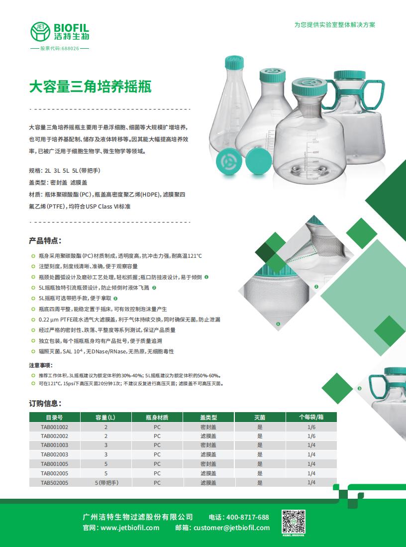大容量三角培養(yǎng)搖瓶